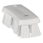 Vikan Hard Bristle White Hand Brush, 176mm bristle length, Polyester bristle material