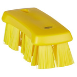 Vikan Hard Bristle Yellow Hand Brush, 176mm bristle length, Polyester bristle material