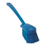 Vikan Medium Bristle White Hand Brush, 500mm bristle length, Polyester, Polypropylene, Stainless Steel bristle material