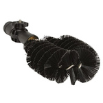 Vikan Hard Bristle Black Toilet Brush, Polyester, Polypropylene, Stainless Steel bristle material