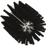 Vikan Medium Bristle Black Scrub Brush, 30mm bristle length, Polyester, Polypropylene, Stainless Steel bristle material