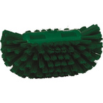 Vikan Medium Bristle Green Scrub Brush, 40mm bristle length, Polyester, Polypropylene, Stainless Steel bristle material