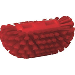 Vikan Medium Bristle Red Scrub Brush, 40mm bristle length, Polyester, Polypropylene, Stainless Steel bristle material