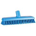 Vikan Medium Bristle Blue Deck Brush, 32mm bristle length, Polyester, Polypropylene, Stainless Steel bristle material