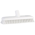 Vikan Medium Bristle White Deck Brush, 32mm bristle length, Polyester, Polypropylene, Stainless Steel bristle material