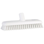 Vikan Medium Bristle White Deck Brush, 32mm bristle length, Polyester, Polypropylene, Stainless Steel bristle material