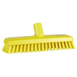 Vikan Medium Bristle Yellow Deck Brush, 32mm bristle length, Polyester, Polypropylene, Stainless Steel bristle material