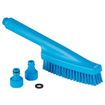 Vikan Hard Bristle Blue Hand Brush, 25mm bristle length, Polyester, Polypropylene, Stainless Steel bristle material