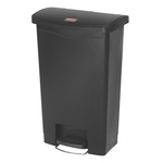 Rubbermaid Commercial Products Slim Jim 50L Black Pedal PE Waste Bin
