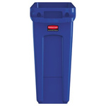 Rubbermaid Commercial Products Slim Jim 61L Blue High-Quality Resin Blend Waste Bin