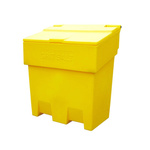 RS PRO 200L Yellow Flip Polyethylene Grit Bin