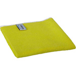 Vikan Basic microfibre cloth Yellow Microfibre Cloths for General Cleaning, Wet/Dry Use, Box of 5, 320 x 320mm, Repeat