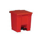 Rubbermaid Commercial Products Legacy Step-On 30L Red Pedal Plastic Waste Bin