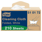 Tork Tork White Non Woven Fabric Cloths for Multipurpose Cleaning, Box of 210, 41.5 x 35.5cm, Single Use