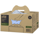 Tork Blue Non Woven Fabric Cloths for Heavy Duty Cleaning, Box of 120, Single Use