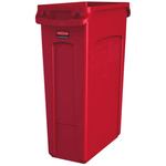 Rubbermaid Commercial Products Slim Jim 23gal Red Polypropylene Waste Bin