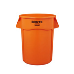 Rubbermaid Commercial Products Brute Vented 44gal Orange Polypropylene Waste Bin