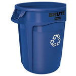 Rubbermaid Commercial Products Brute Vented 32gal Blue Polypropylene Waste Bin