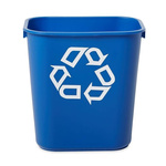 Rubbermaid Commercial Products Rubbermaid Commercial Deskside Recycling Container 12L Blue Polypropylene Waste Bin