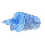 Wiper Supply Services Ltd Centre Feed Roll Cloths Blue Polyester Cloths for Cleaning Hands, Box of 2520