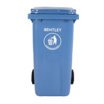 RS PRO 240L Blue Flip PP Waste Bin