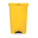 Rubbermaid Commercial Products Slim Jim 68L Yellow Pedal PE Waste Bin