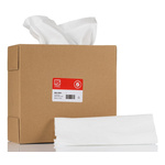 RS PRO White Cloths for Industrial Cleaning, Wet/Dry Use, Box of 120, 425 x 230mm, Single Use
