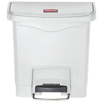 Rubbermaid Commercial Products Slim Jim 15L White Pedal Polyethylene Waste Bin