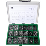 RS PRO Stainless Steel 3168 Piece Pozidriv Drive Screw/Bolt Kit