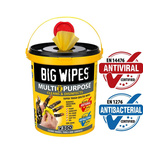 Big Wipes MULTI-PURPOSE PRO+ Wet Disinfectant Wipes, Bucket of 300