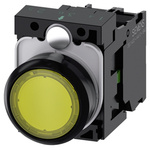 Siemens, 3SU1106 Illuminated Yellow Illuminated, 1NO, 22mm Momentary Screw