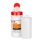 3M Dry Anti-Bacterial Wipes, Canister of 85
