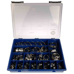 HI-GRIP 76 Piece Stainless Steel Worm Drive Hose Clip Kit, 9.5 → 12mm and 35 → 50mm Inside Diameter