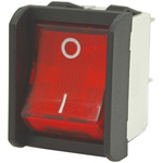 Apem Double Pole Single Throw (DPST), On-None-Off Rocker Switch Panel Mount