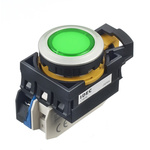 Idec, IDEC CW Illuminated Green Round, 22mm Momentary Screw