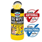 Big Wipes MULTI-PURPOSE PRO+ Wet Disinfectant Wipes, Dispenser Box of 80