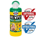 Big Wipes MULTI-SURFACE PRO+ Wet Disinfectant Wipes, Dispenser Box of 80