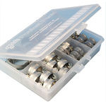Jubilee 32 Piece Zinc-Plated Mild Steel Worm Drive Hose Clip Kit, 9.5 → 12mm and 30 → 40mm Inside Diameter