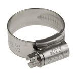 HI-GRIP Stainless Steel Slotted Hex Worm Drive, 13mm Band Width, 22 → 30mm ID