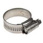 RS PRO Stainless Steel Hex Screw Worm Drive, 12mm Band Width, 22 → 30mm ID