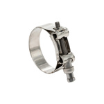 RS PRO Stainless Steel, Zinc-Plated Steel (Bolt) Bolt Head Hose Clamp, 18mm Band Width, 37 → 40mm ID