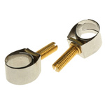 Unex Brass (Bolt), Stainless Steel Slotted Screw Unex, 11mm Band Width, 9.6 → 14mm ID