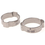 RS PRO Stainless Steel O Clip, 8mm Band Width, 20 → 23mm ID