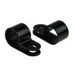 HellermannTyton 11mm Black, Polyamide P Clip