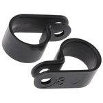 HellermannTyton 14mm Black, Polyamide P Clip
