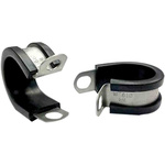 RS PRO 18mm Black, Stainless Steel P Clip