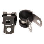 HellermannTyton 6.4mm Black, Natural, Aluminium P Clip