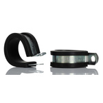 RS PRO 25mm Black, Mild Steel P Clip