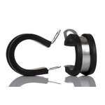 RS PRO 22mm Black, Stainless Steel 304 P Clip