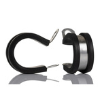RS PRO 25mm Black, Stainless Steel 304 P Clip
